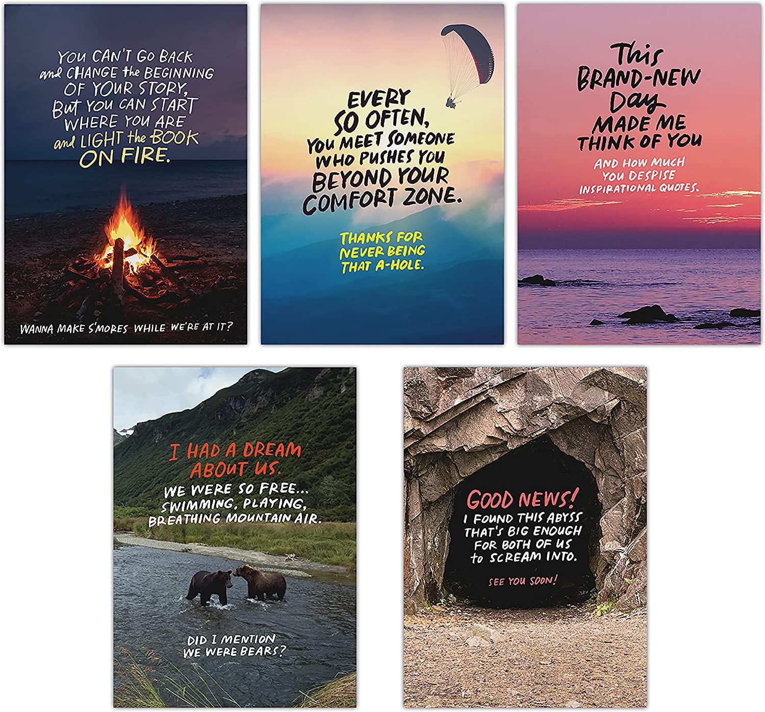 Em & Friends Pep Talk Postcard Book, 20 Postcards (2 Each 10 Styles), 5 x 7-inches - Image 4
